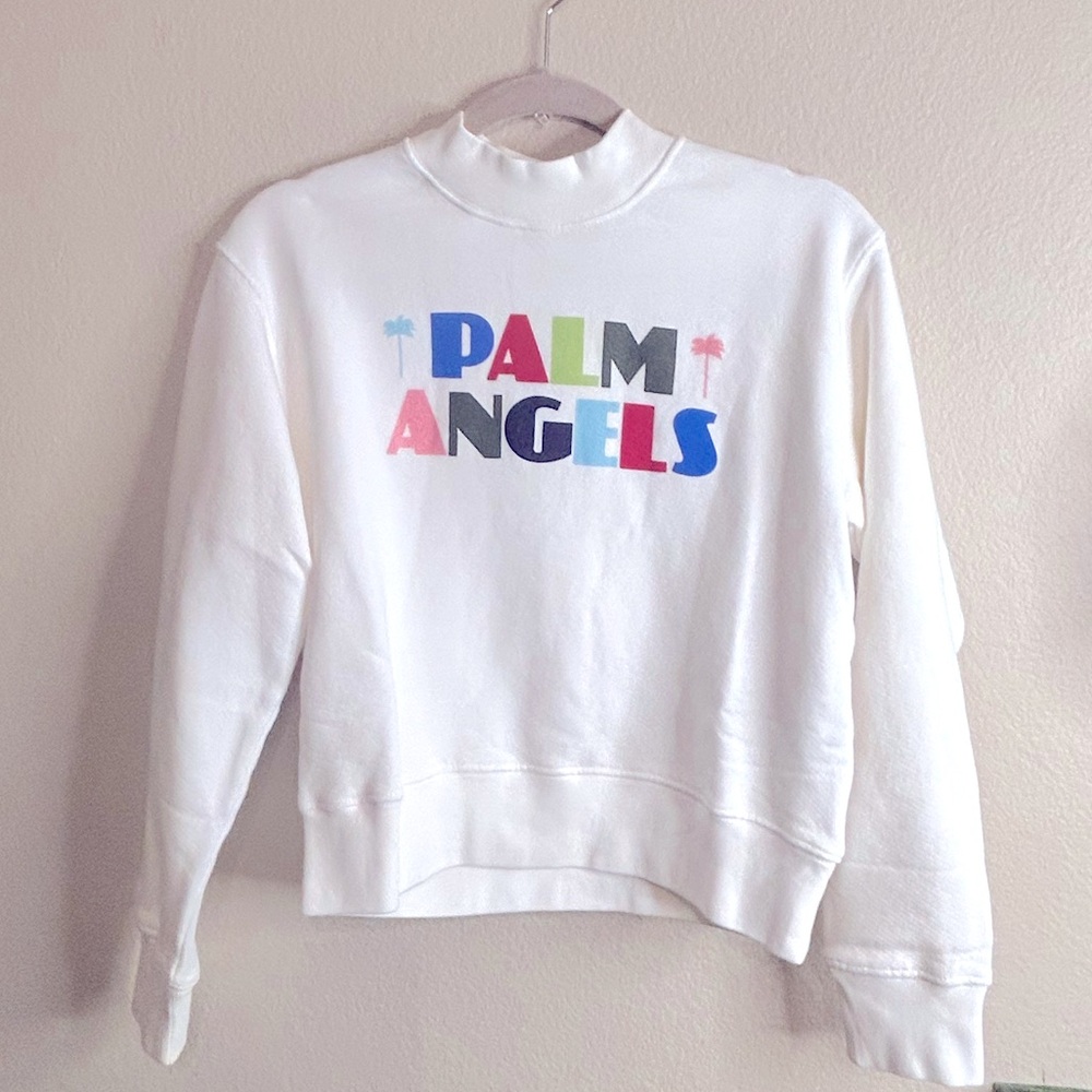 Palm Angel’s Kids size 10/Womens XXS🤗 NWT Multi Color Seasonal Logo SweatShirt🌴
